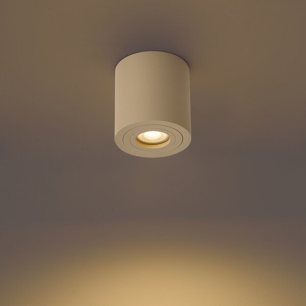 Sodoben stropni reflektor Taupe GU10 50mm IP44 - Capa