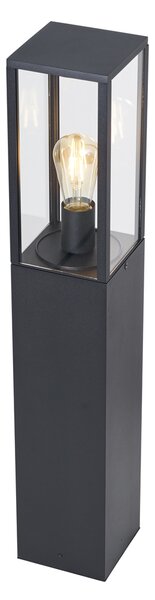Moderna zunanja stoječa svetilka črna 80 cm z vtičnico IP44 - Charlois