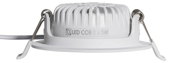 Komplet 6 modernih vgradnih reflektorjev, belih, 8,2 cm, vklj. LED, IP54, ultra tankih - Pupil
