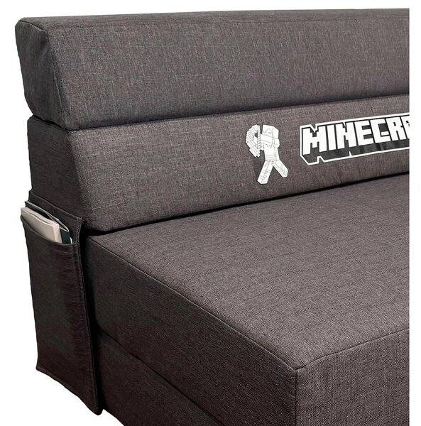Minecraft Zofa S Posteljno Funkcijo Minecraft, Siva