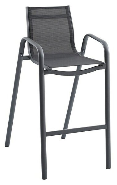 Sunfun Gastro Vrtni barski stol (Jeklo, Tekstil, Možnost nakladanja, Antracit, Š x G x V: 53,5 x 74 x 110 cm)