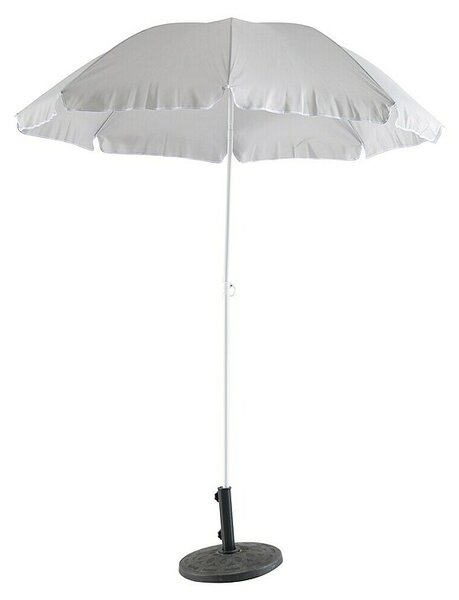 Sunfun Okrogli balkonski senčnik Provence II (Svetlo-sive barve, Premer platna: 200 cm)