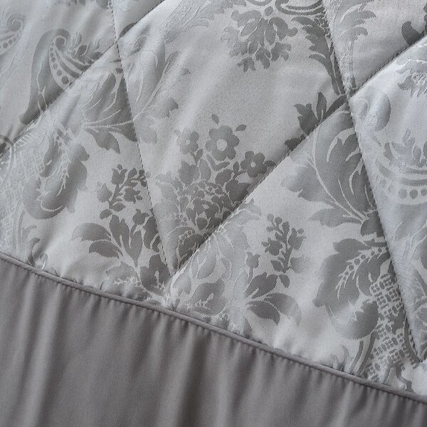 Sivo prešito pregrinjalo Catherine Lansfield Jacquard, 240 x 260 cm
