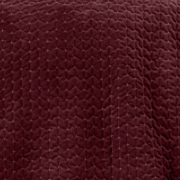 Bordo rdeče prešito pregrinjalo 240x260 cm Attica Velvet – Bianca
