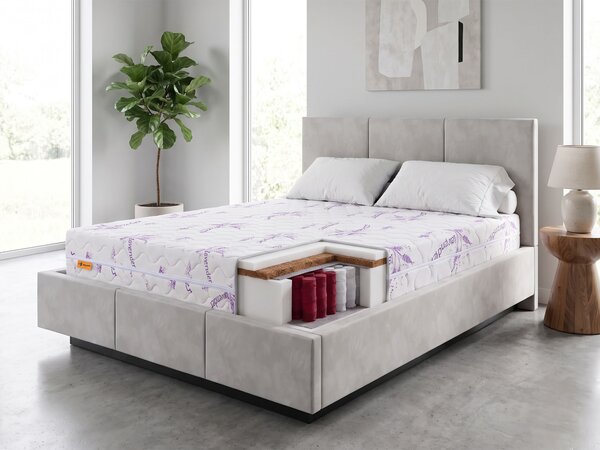 Wilsondo Vzmetnica z žepkastimi vzmetmi s kokosom Dax 80x200x24 cm - prevleka Lavender