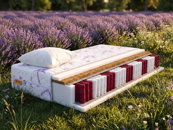Wilsondo Vzmetnica z žepkastimi vzmetmi s kokosom Dax 80x200x24 cm - prevleka Lavender