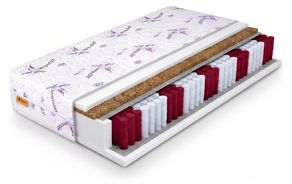 Wilsondo Vzmetnica z žepkastimi vzmetmi s kokosom Dax 80x200x24 cm - prevleka Lavender