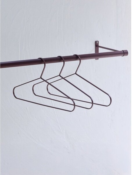 Bordo rdeč stenski obešalnik iz nerjavečega jekla 90 cm Hang-It – Mette Ditmer Denmark
