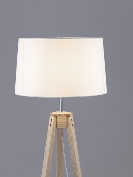 Bela/v naravni barvi stoječa svetilka (višina 145 cm) Leroy – Nova Luce