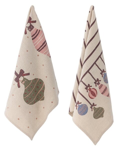 Bombažne kuhinjske krpe v kompletu 2 ks z božičnim motivom 71x45 cm Ornamentia – Bloomingville