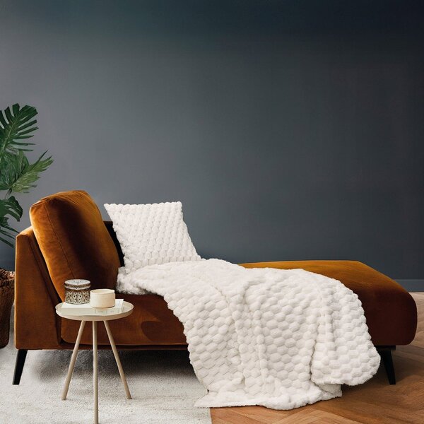 Kremno bela odeja iz mikropliša 220x240 cm Frosty – douceur d'intérieur