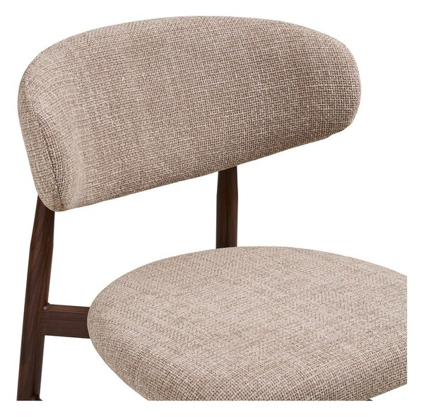 Bež/temno rjav oblazinjen barski stol (višina sedeža 65 cm) Levanto – House Nordic
