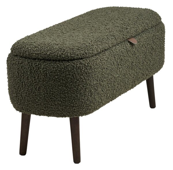 Zelena klop iz tkanine bouclé Harlow – House Nordic