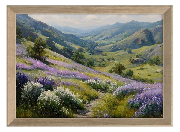 Tiskana slika z okvirjem 75x56 cm Violet Hills – Styler