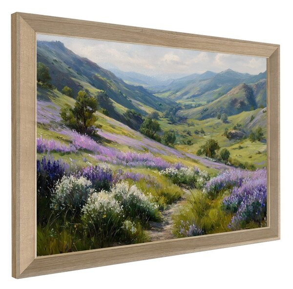 Tiskana slika z okvirjem 75x56 cm Violet Hills – Styler