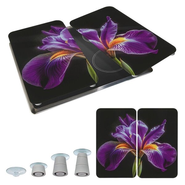 Zaščitne plošče za štedilnik 2 ks iz kaljenega stekla 52x30 cm Iris – Wenko