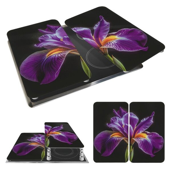 Zaščitne plošče za štedilnik 2 ks iz kaljenega stekla 52x30 cm Iris – Wenko