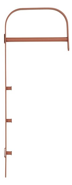 Kovinsko stensko stojalo za oblačila v konjak rjavi barvi 30x80x3 cm Gresto – House Nordic