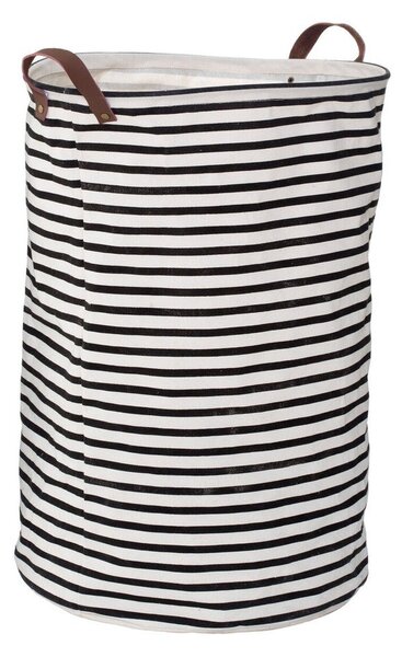 Črno-bel tekstilni koš za perilo 54 l Stripe – Premier Housewares