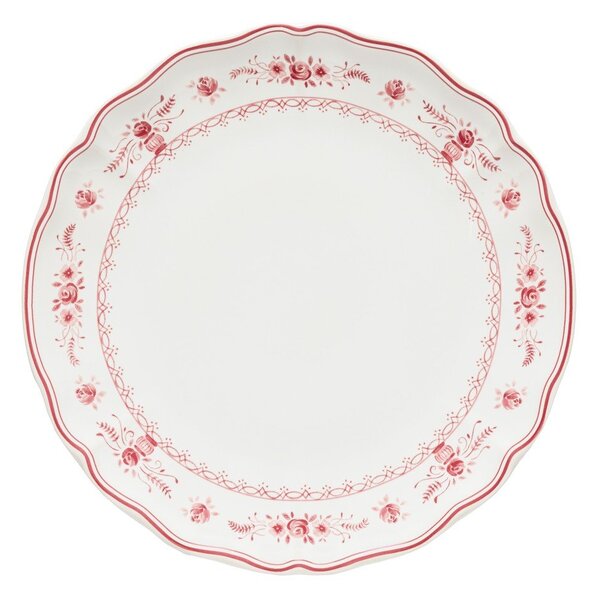 Rdeč/bel krožnik iz kamenine ø 27 cm Vila – Costa Nova