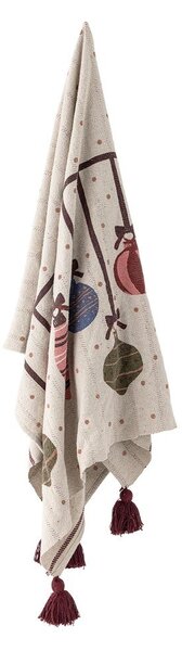 Bež odeja z božičnim motivom iz recikliranega bombaža 130x160 cm Ornamentia – Bloomingville