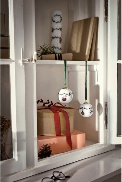 Porcelanast ročno poslikan okrasek za jelko ø 6 cm Hammershøi Christmas – Kähler Design