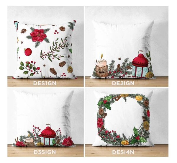 Prevleke za blazino v kompletu 4 ks z božičnim motivom 43x43 cm Merry Christmas – Mila Home