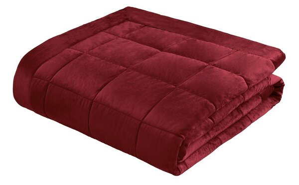Bordo rdeče prešito pregrinjalo 220x220 cm Kingsley Matt Velvet – Catherine Lansfield