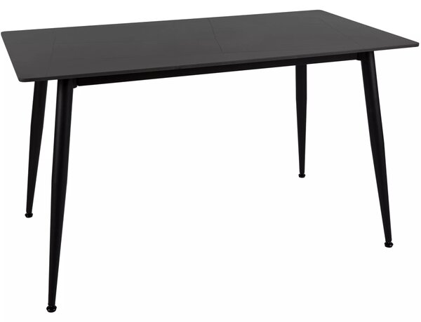Jedilna miza RION 130x70 cm s keramično ploščo, črni marmor