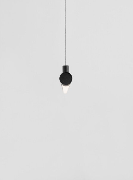 Mat črna aluminijasta LED viseča svetilka Elettra – Nova Luce