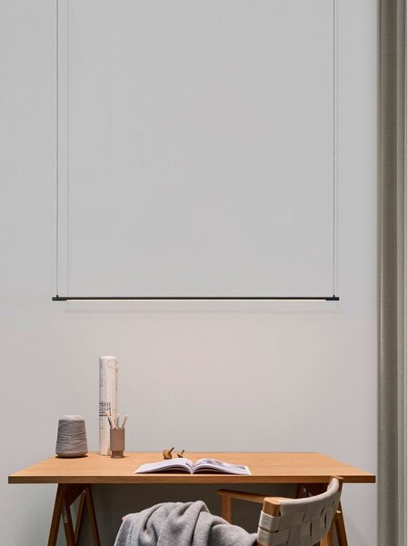 Mat črna aluminijasta LED viseča svetilka Elettra – Nova Luce