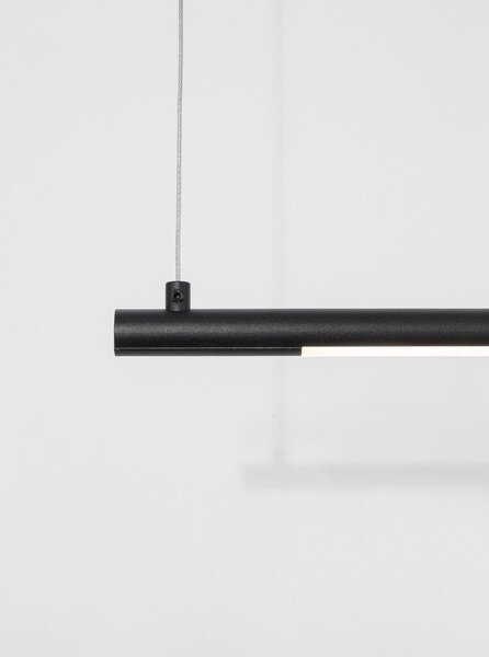 Mat črna aluminijasta LED viseča svetilka Elettra – Nova Luce