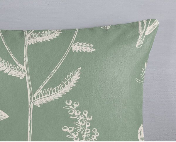 Žajbljevo zelena enojna/podaljšana flanelna posteljnina 140x220 cm Herbs – Good Morning