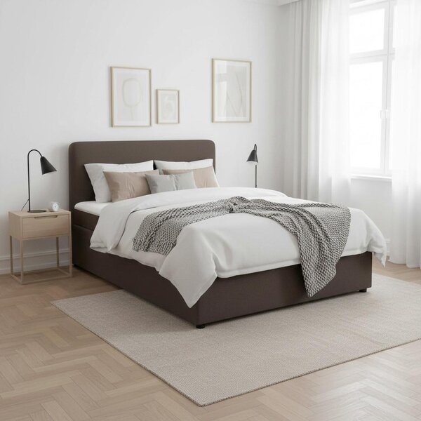 Bessagi Home Postelja Z Vzmetnico Marco, Rjava, 140x200