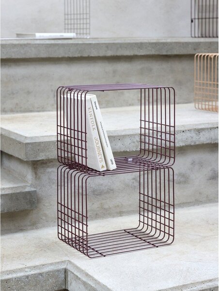 Bordo rdeča večnivojska kovinska polica 38 cm Store-It – Mette Ditmer Denmark
