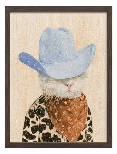 Tiskana slika z okvirjem 30x40 cm Howdy Cat – Styler