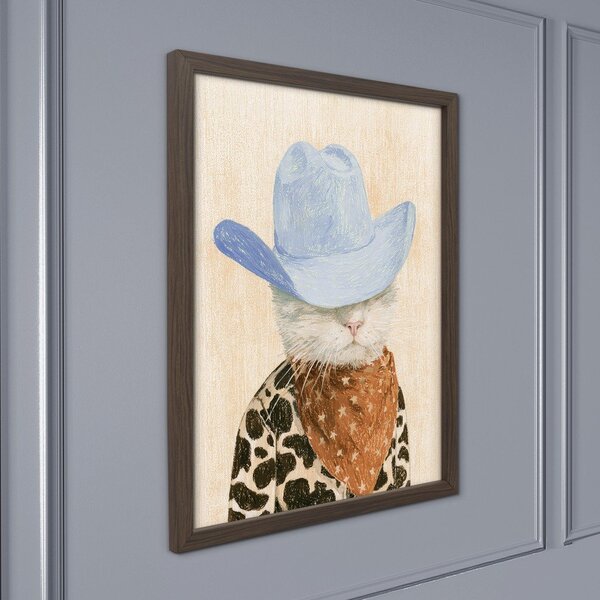 Tiskana slika z okvirjem 30x40 cm Howdy Cat – Styler