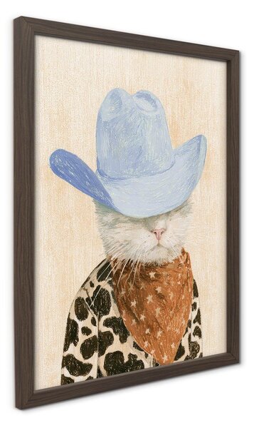 Tiskana slika z okvirjem 30x40 cm Howdy Cat – Styler