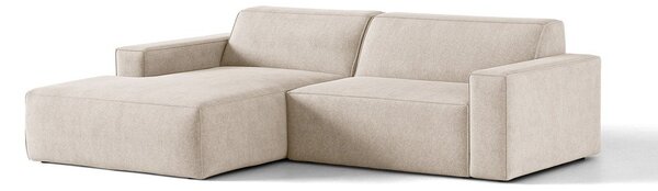 Bež kotna sedežna garnitura (levi kot/z ležalnikom) Jodie – Micadoni
