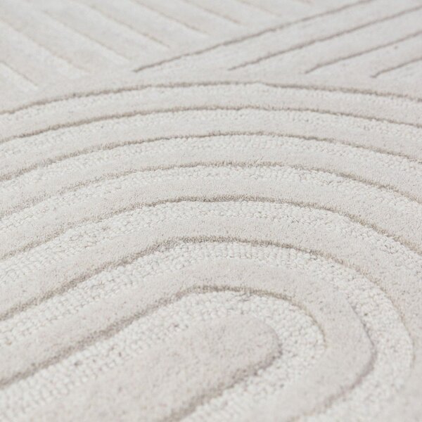 Slonokoščena ročno tkana volnena preproga 160x230 cm Zen Garden – Flair Rugs
