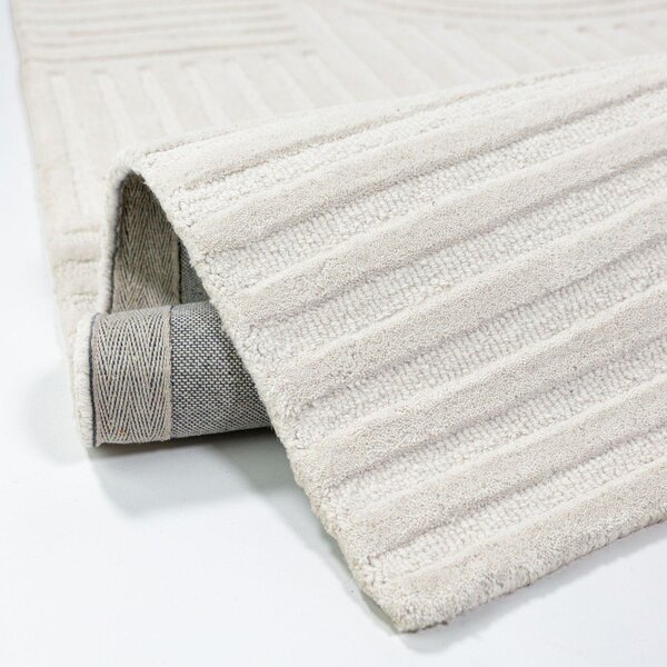 Slonokoščena ročno tkana volnena preproga 160x230 cm Zen Garden – Flair Rugs