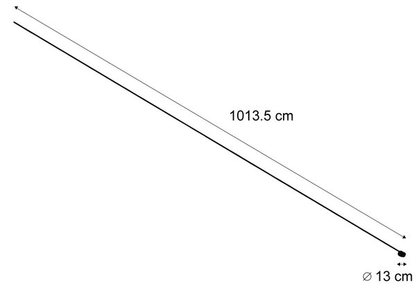 Modern railsysteem zwart 1-fase 1000 cm met ronde voeding - Magnetic