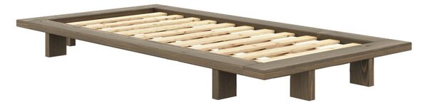 Rjava postelja iz masivnega bora z letvenim dnom 90x200 cm Japan – Karup Design