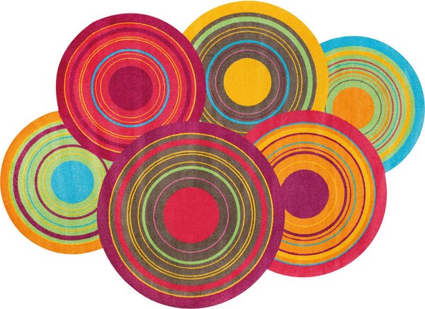 RAVNO TKANA PREPROGA Cosmic Colour 140/200 cm potiskano večbarvno