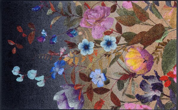 RAVNO TKANA PREPROGA Midnight Blooms 75/120 cm potiskano večbarvno