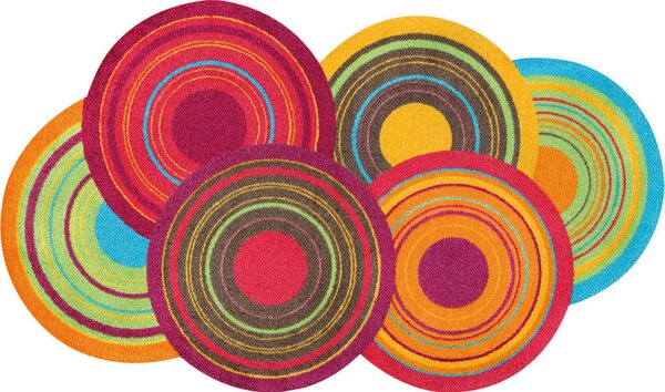 RAVNO TKANA PREPROGA Cosmic Colours 70/120 cm potiskano večbarvno