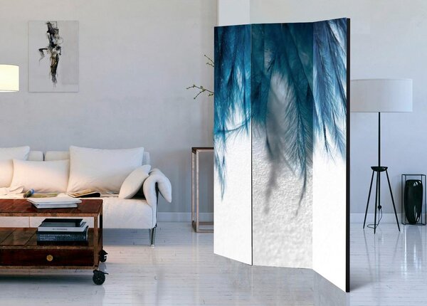 Artgeist Paravan Sapphire Feathers, 3-Delni, Dvostranski