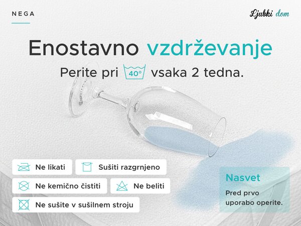 Nepremočljivi zaščitnik za vzmetnico FROTIR za posteljico 60 x 120 cm