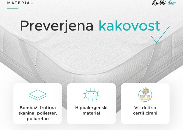 Nepremočljivi zaščitnik za vzmetnico FROTIR za posteljico 60 x 120 cm