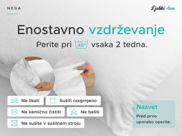 Nepremočljiva frotirna zaščita za vzmetnico GUARD 80 x 160 cm